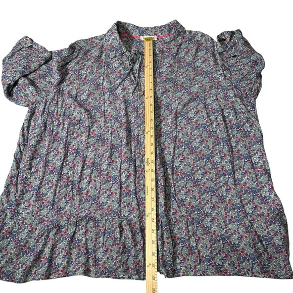 Vintage America Elsie Peplum Blouse Size 3X Floral Cottagecore Peasant Boho - Picture 14 of 15